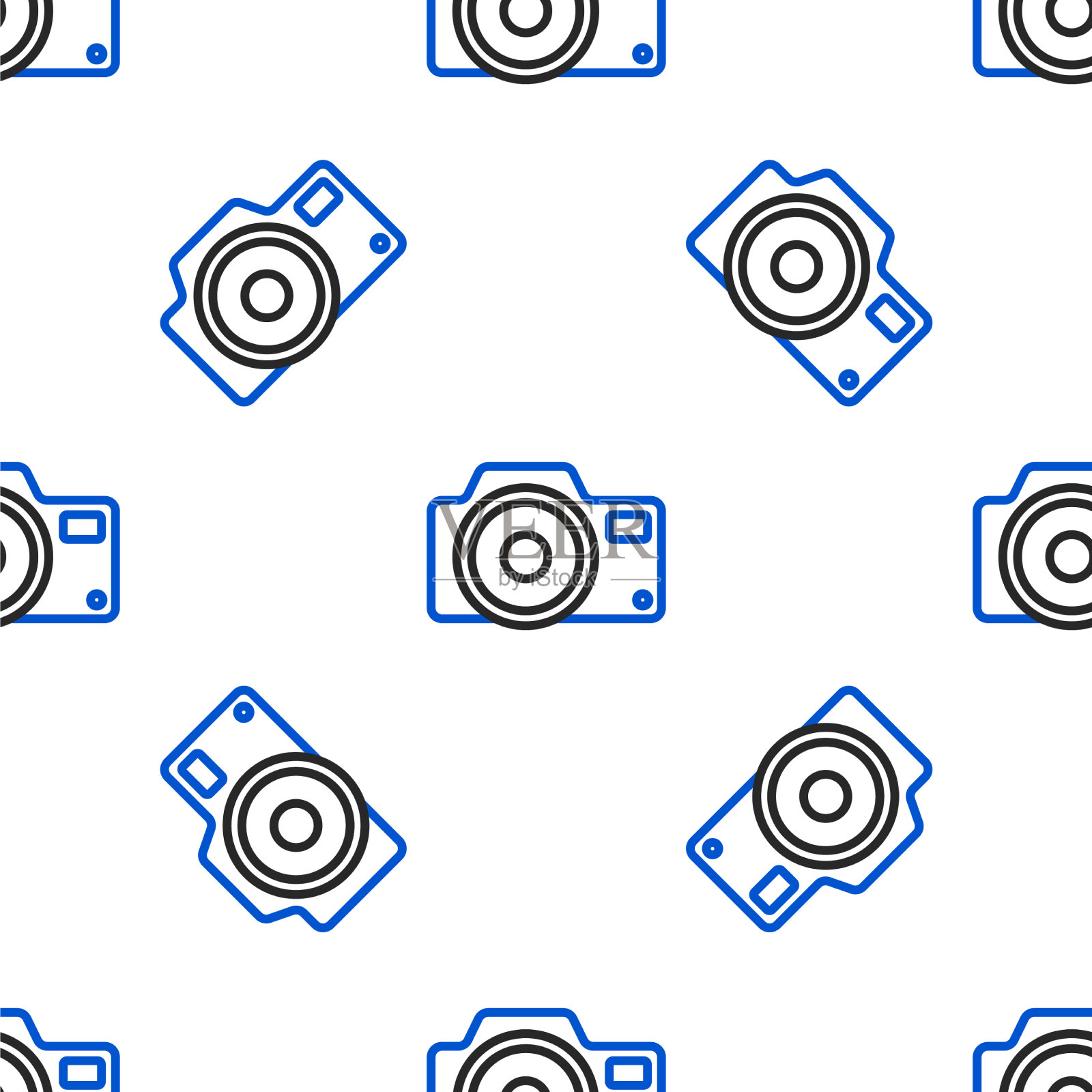 线条照片相机图标隔离无缝模式图标素材