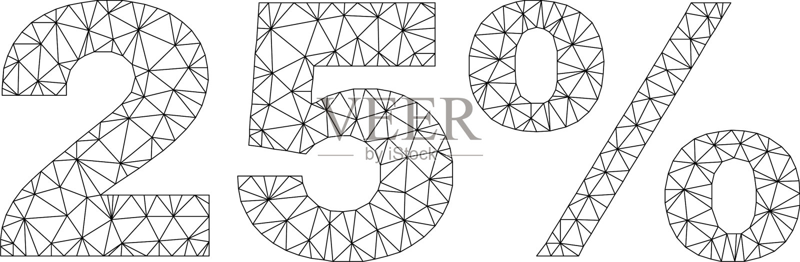 多边形线框25文字说明插画图片素材