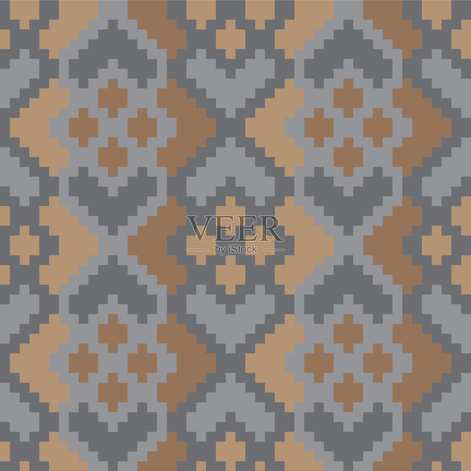 棕色菱形无缝图案背景插画图片素材