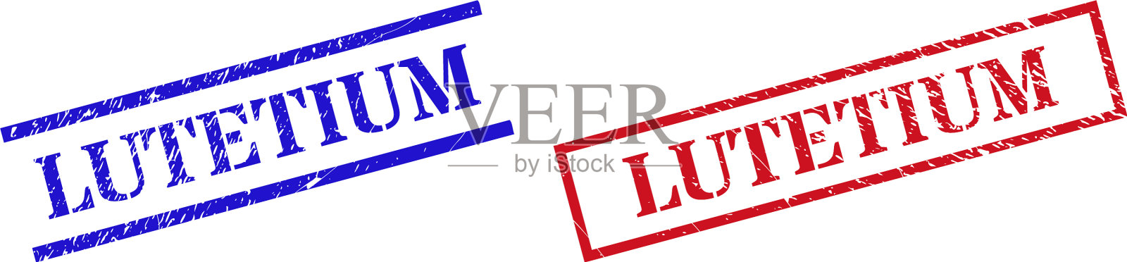 Lutetium纹理刻花印章与插画图片素材