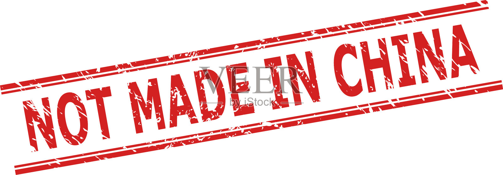 不是中国制造的印章和橡胶样式插画图片素材