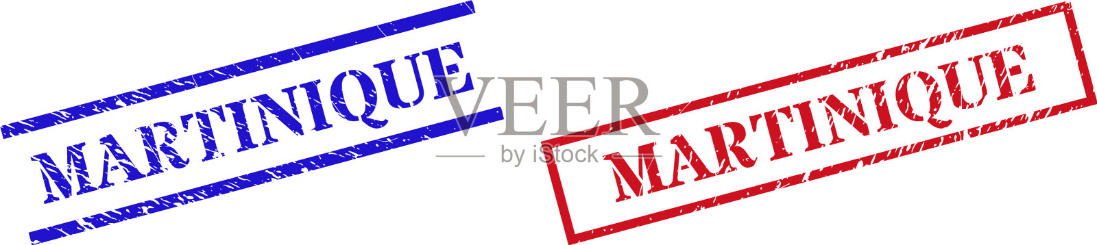 马提尼克纹理橡胶印章印章插画图片素材