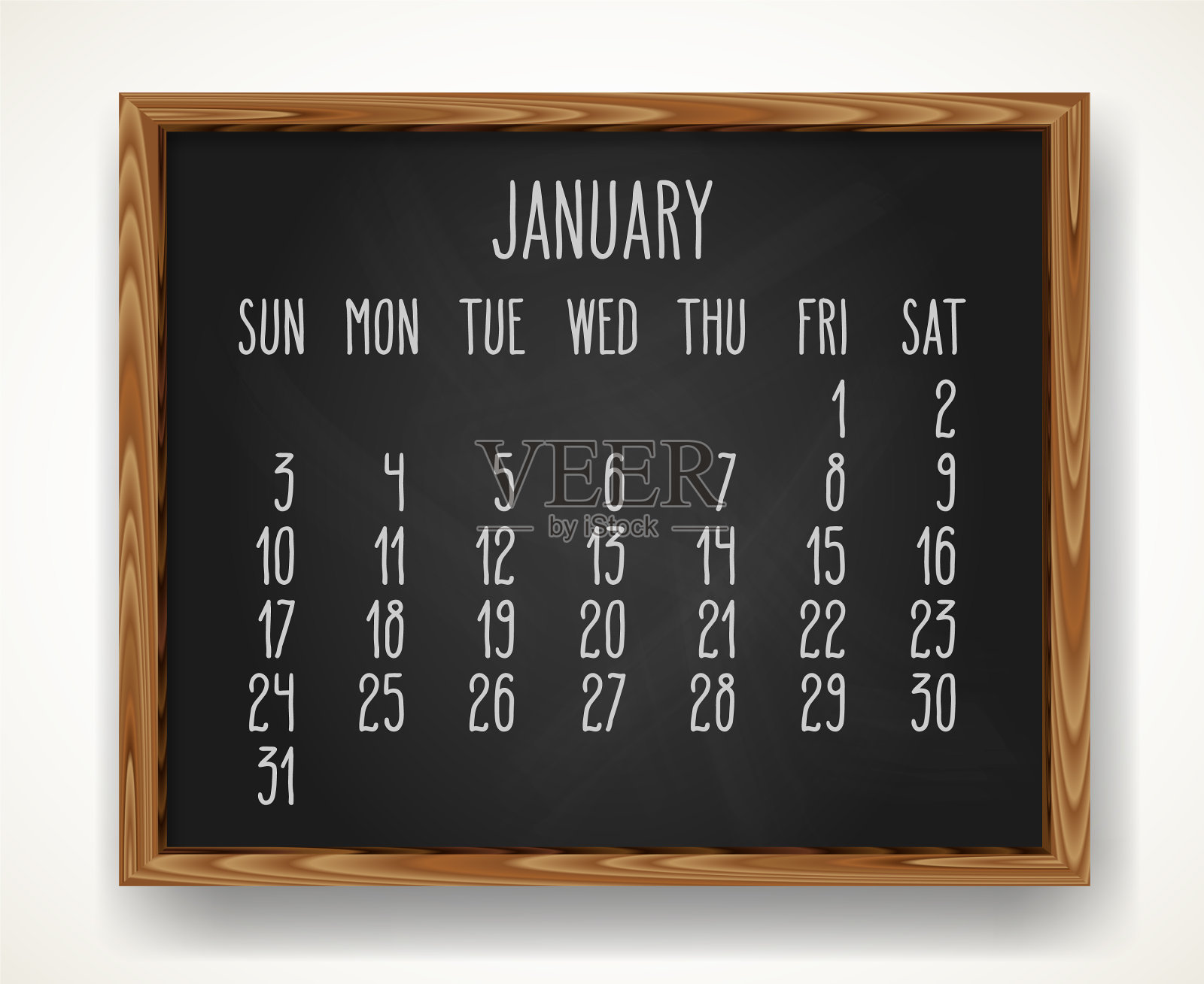 2021年1月手绘黑色黑板设计模板素材