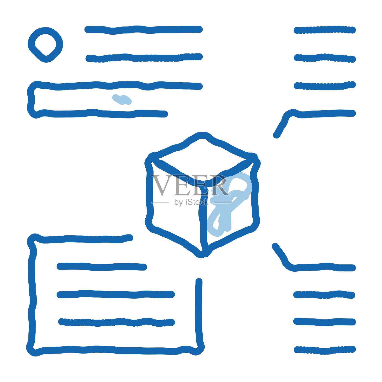 测量参数的包裹涂鸦图标手绘插图插画图片素材
