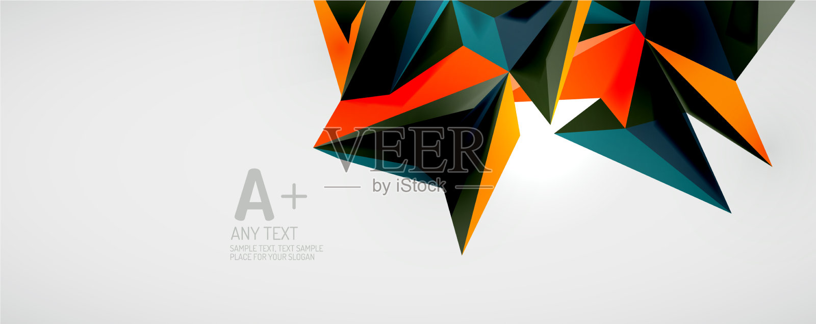 三角形几何背景低多边形3d插画图片素材