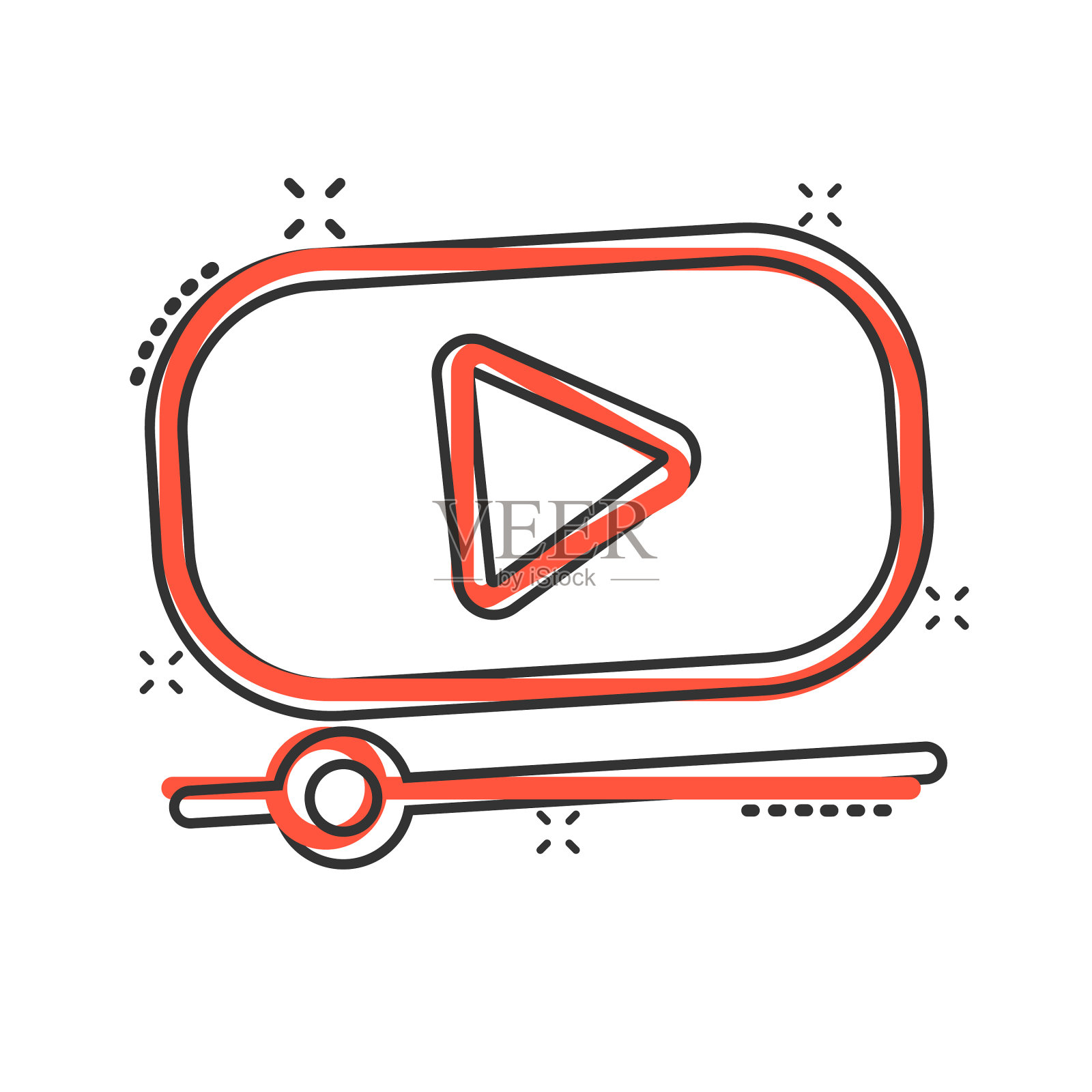 电影图标在漫画风格的电影卡通上白色图标素材