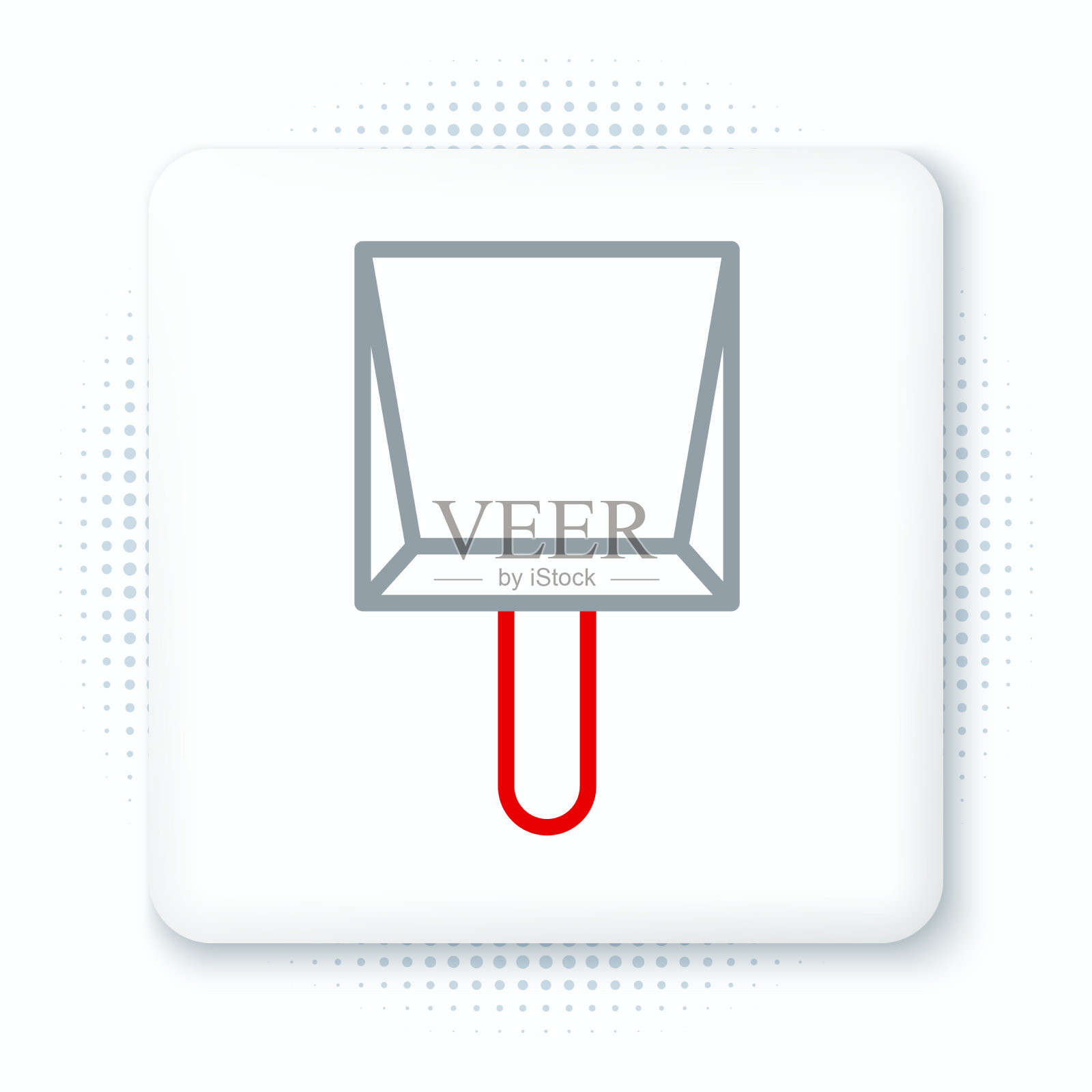 线畚箕图标隔离在白色背景图标素材