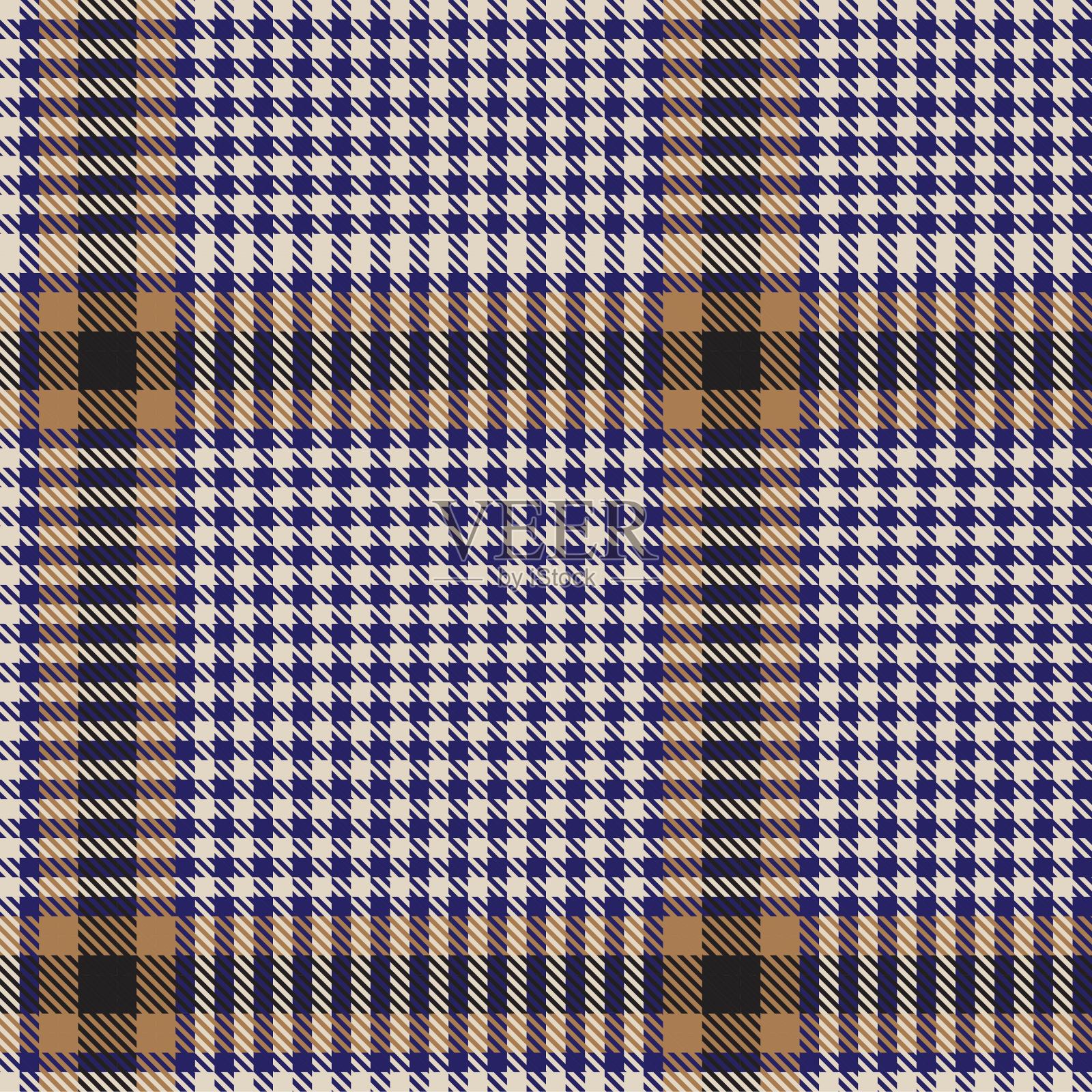 棕色渐变格子纹理无缝图案插画图片素材