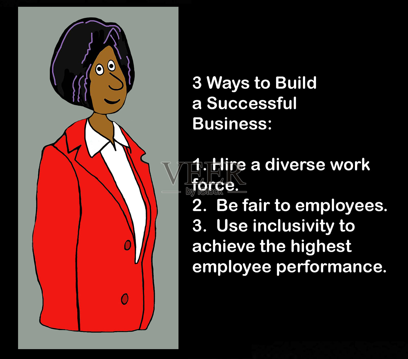 非洲裔美国企业家有商业建议插画图片素材