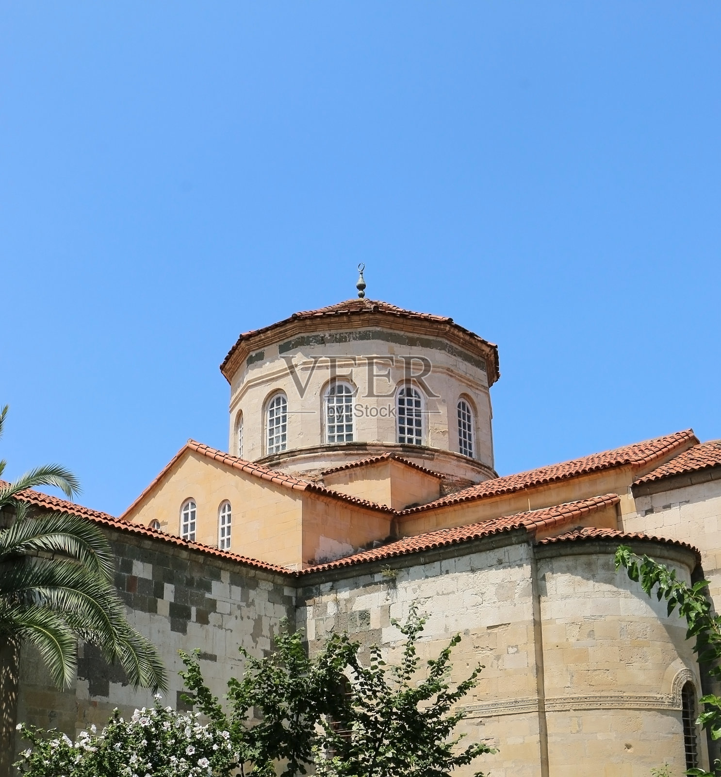 特拉布宗圣索菲亚清真寺的圆顶照片摄影图片