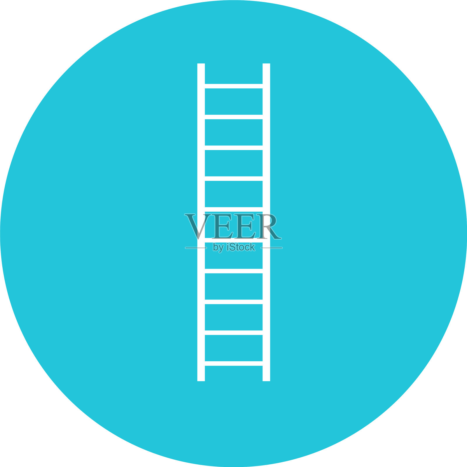 白色背景上的白色梯子图标素材