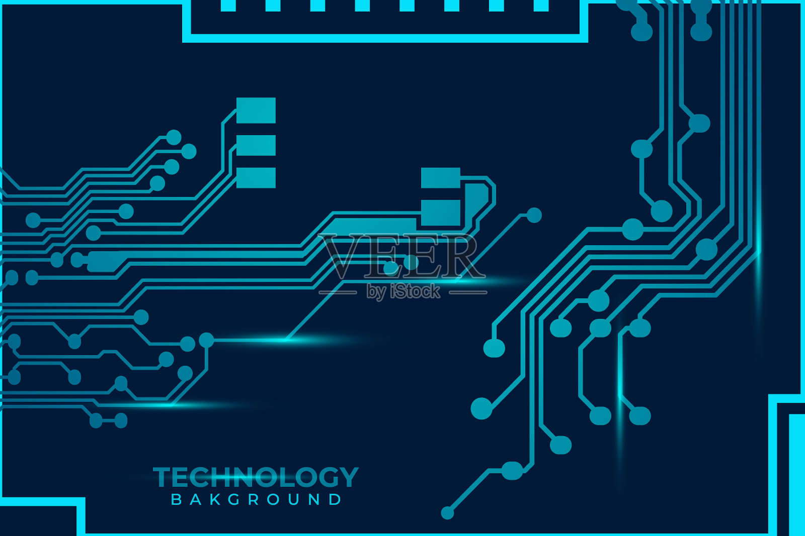 电路板设计背景矢量插图eps 10。抽象的技术背景插画图片素材