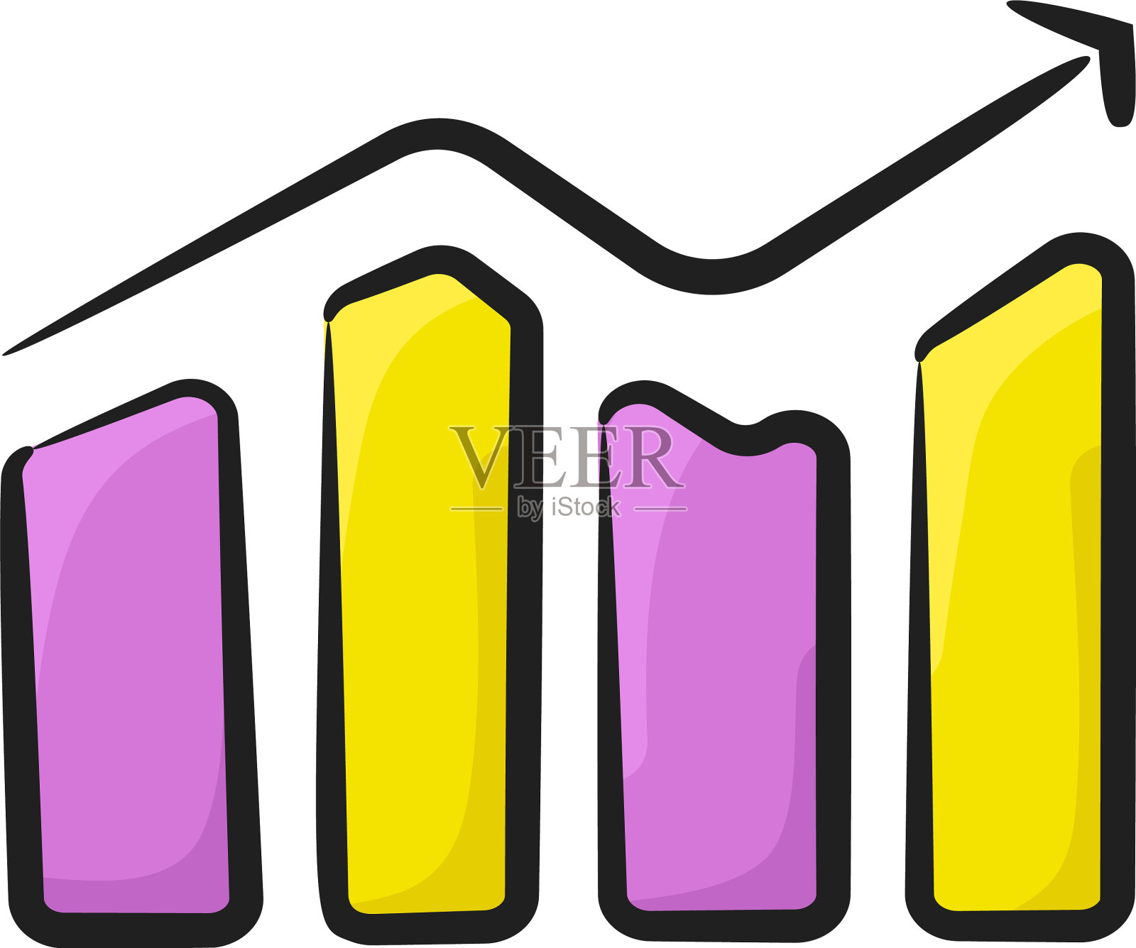 增长图表图标素材