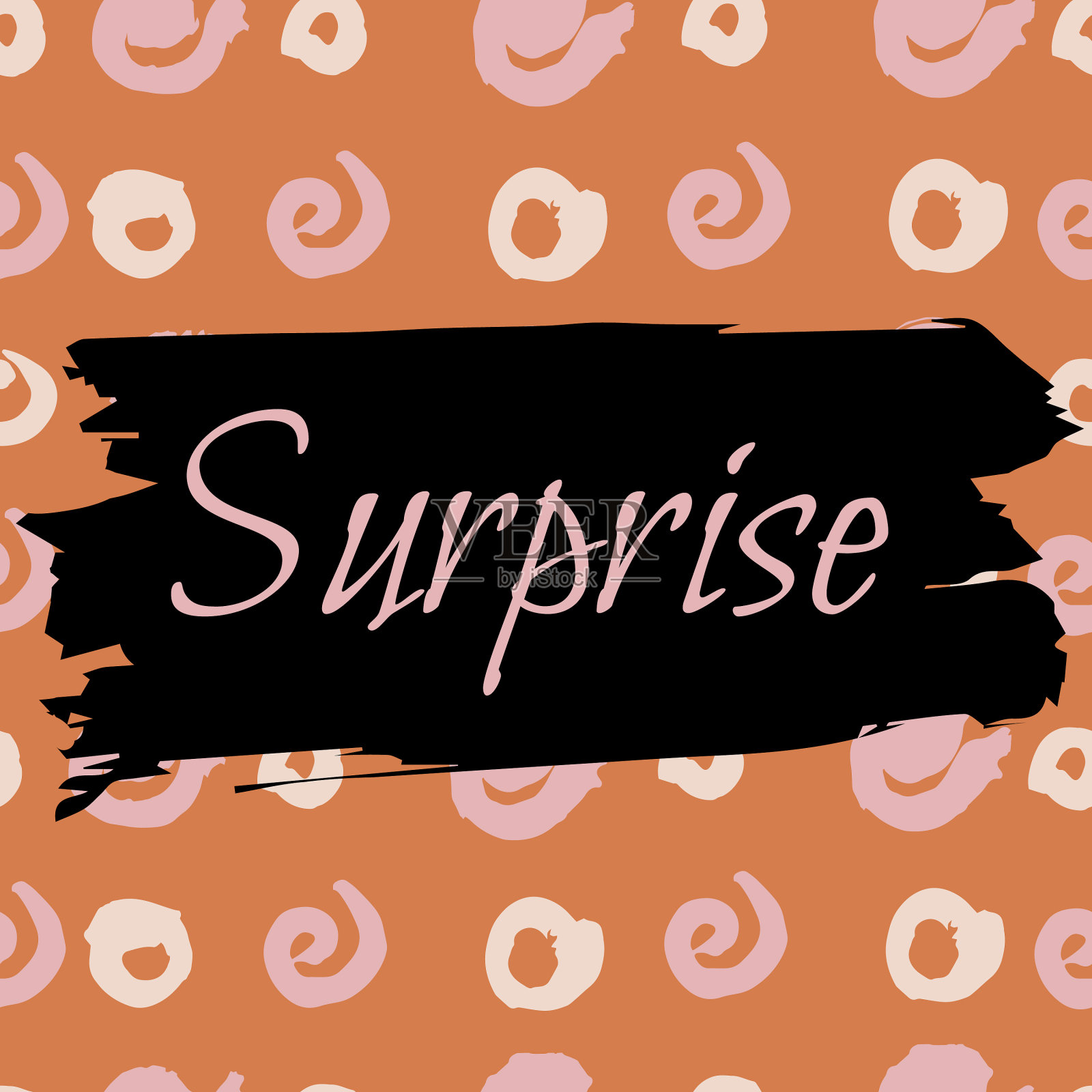 彩色背景下的文字特写镜头插画图片素材