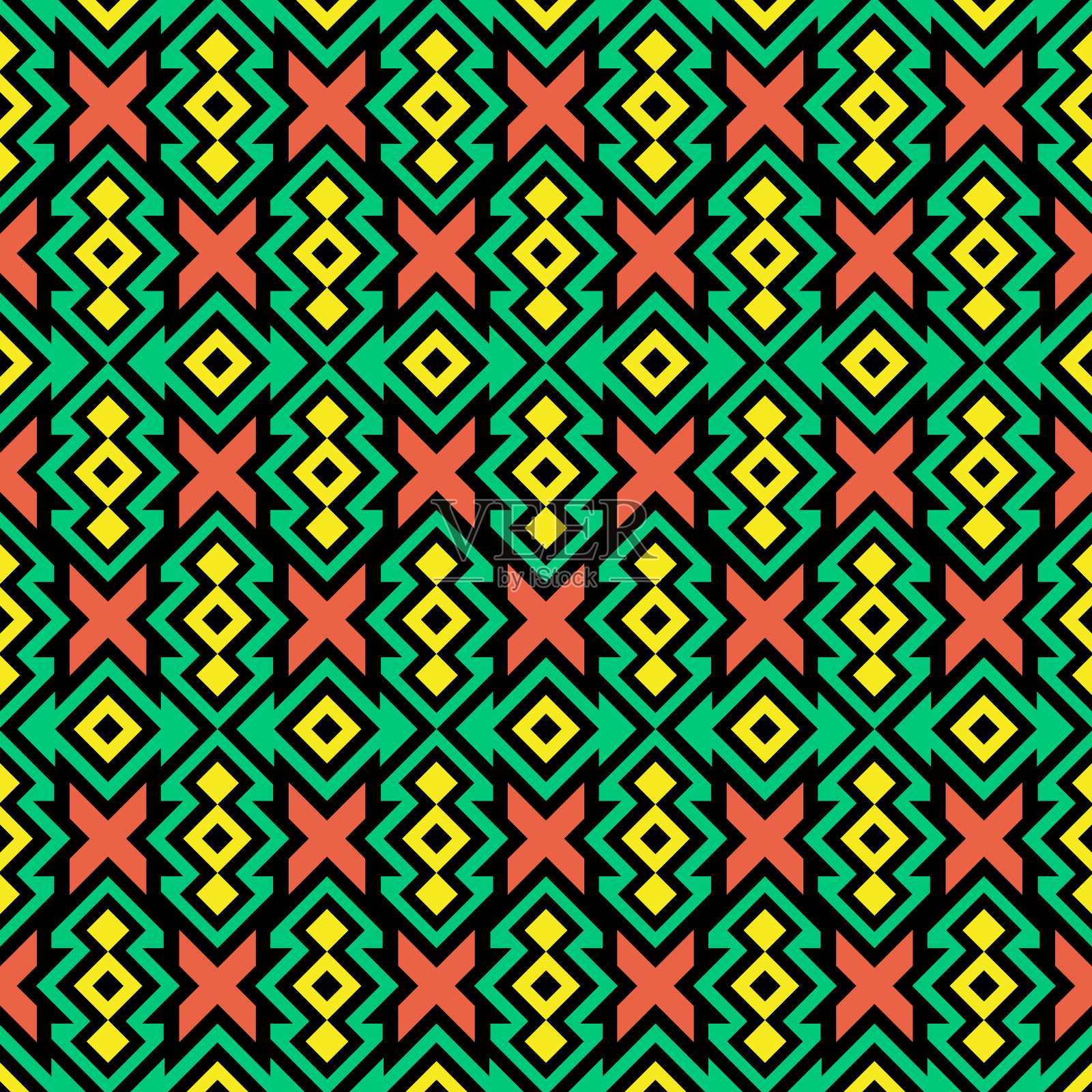 传统的非洲模式插画图片素材