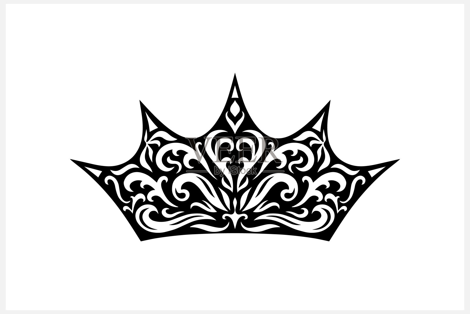 复古皇冠白色背景矢量插画插画图片素材