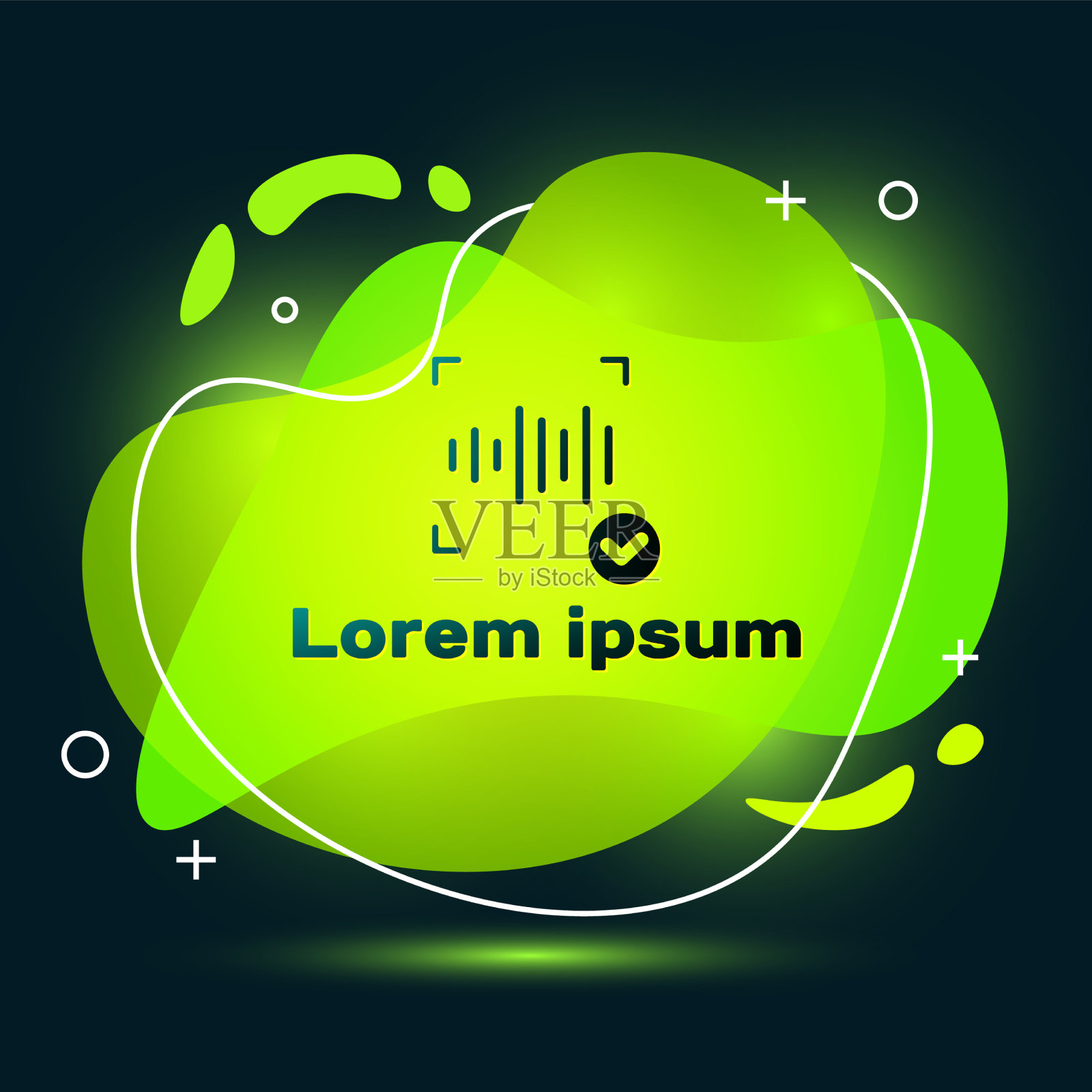 黑色语音识别图标上隔离黑色插画图片素材