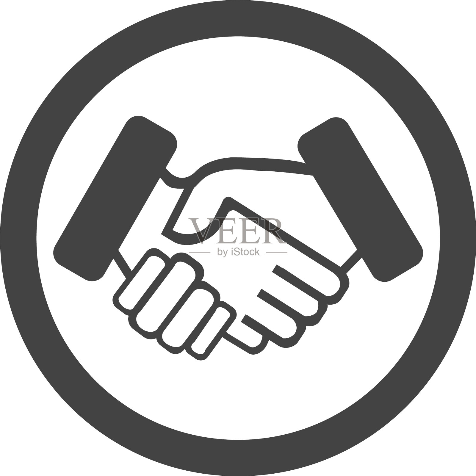 握手插画图片素材