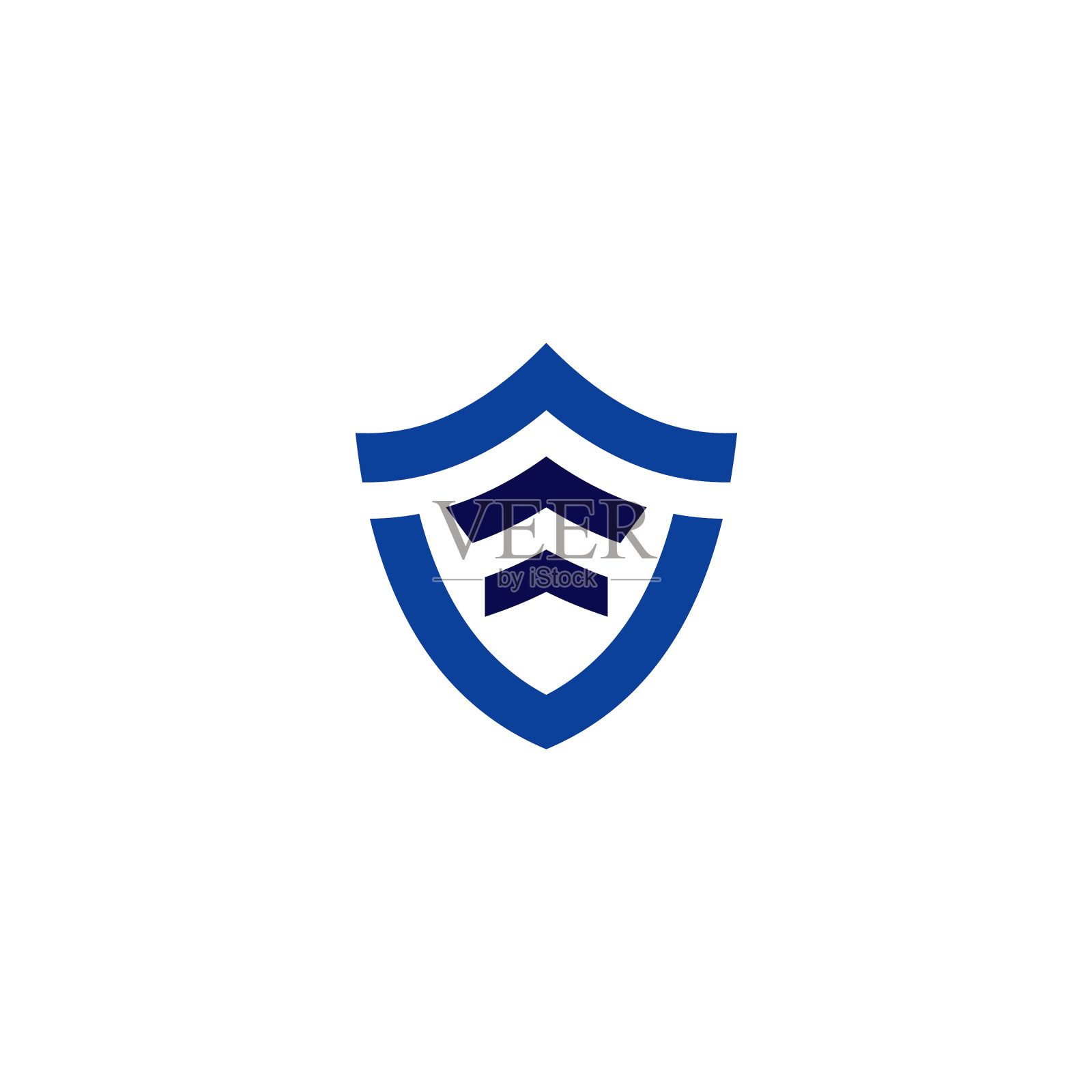 星形和盾形简单的标志设计模板插画图片素材