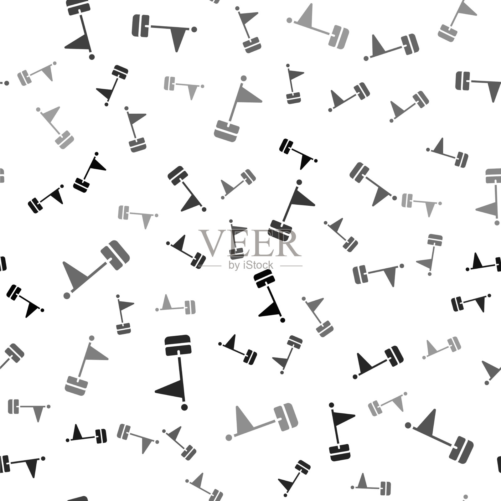 黑旗图标隔离无缝模式上的白色插画图片素材