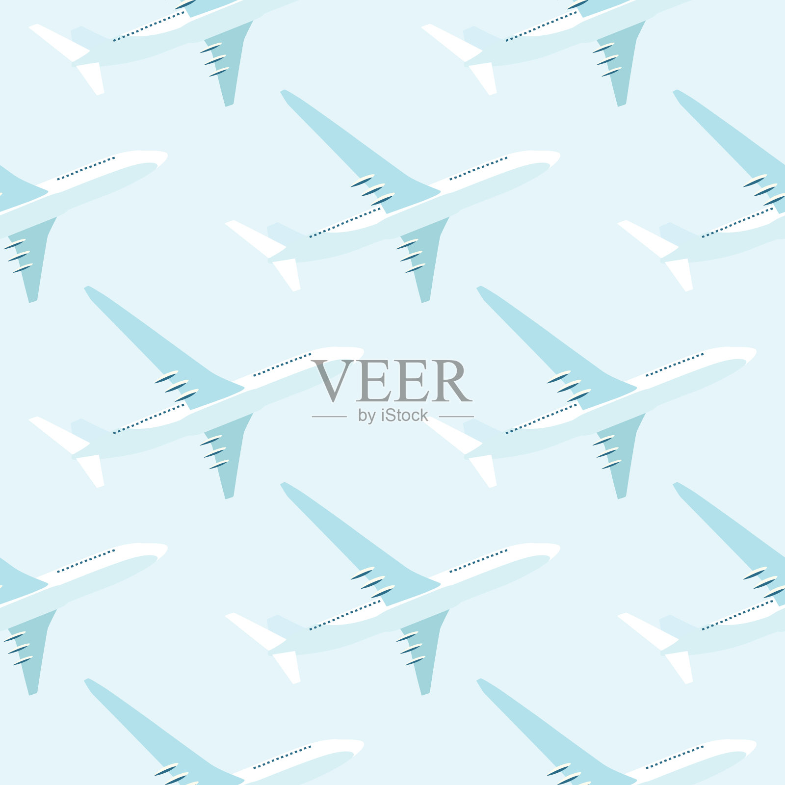 摘要飞机运输无缝模式插画图片素材