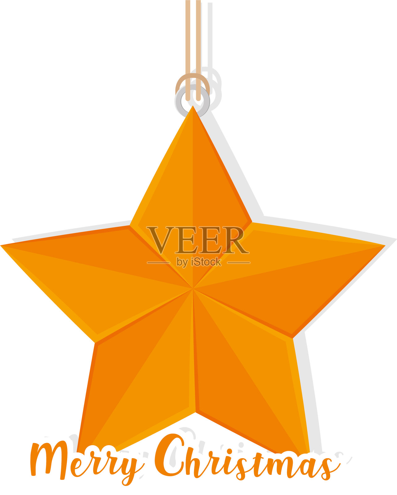 带星星的圣诞卡插画图片素材