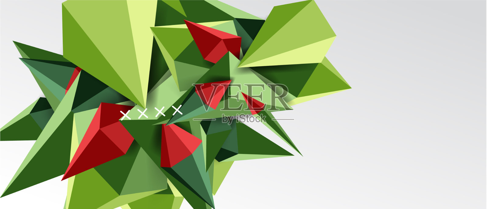 三维低聚抽象形状背景插画图片素材