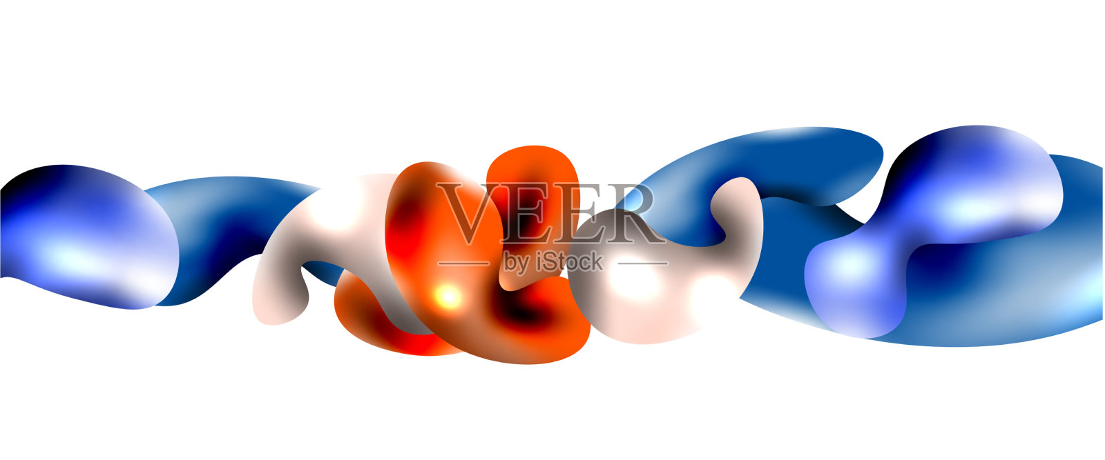 气泡抽象了背景液体的飞溅插画图片素材