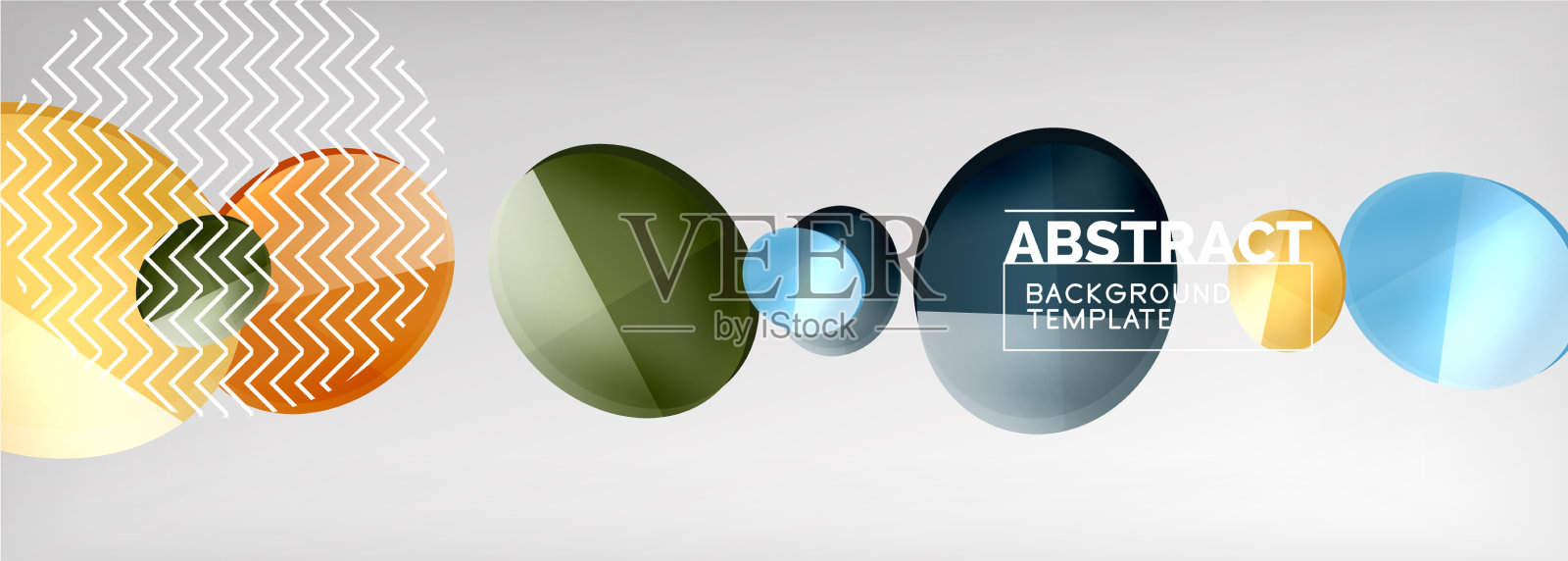 抽象光滑圆形背景插画图片素材