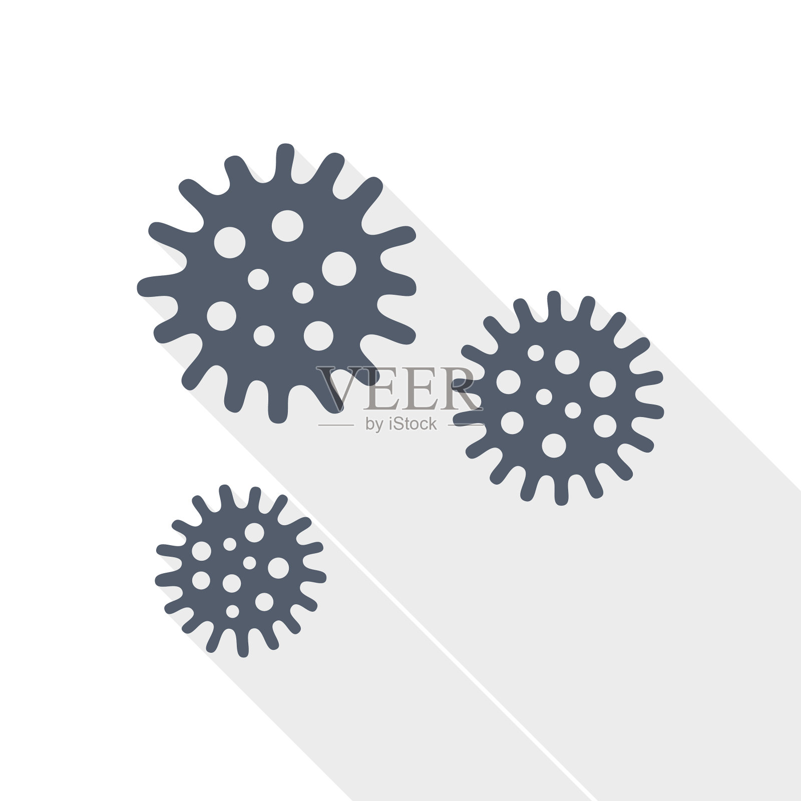 病毒图标细菌病原体感染概念插画图片素材