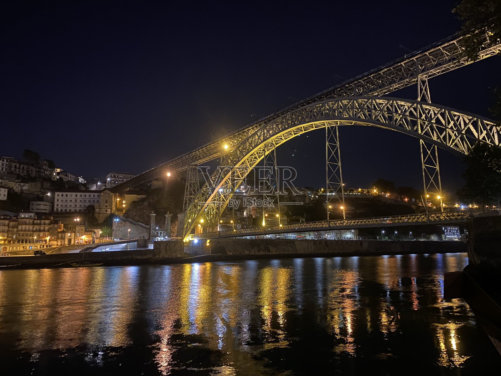 夜景-桥和杜罗河照片摄影图片