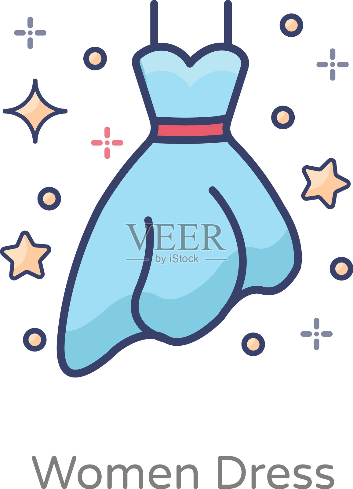 女性服装插画图片素材