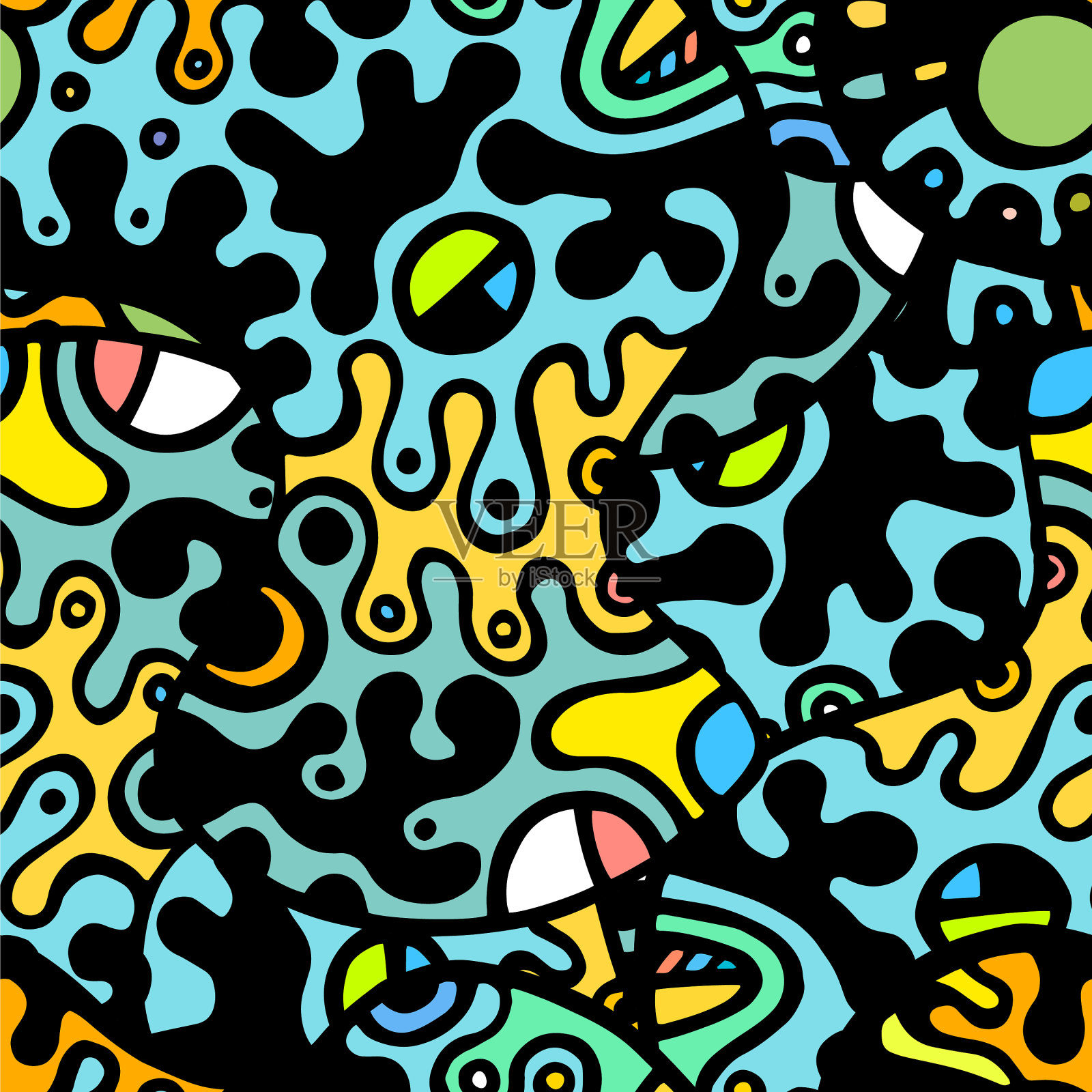 嬉皮士打印插画图片素材