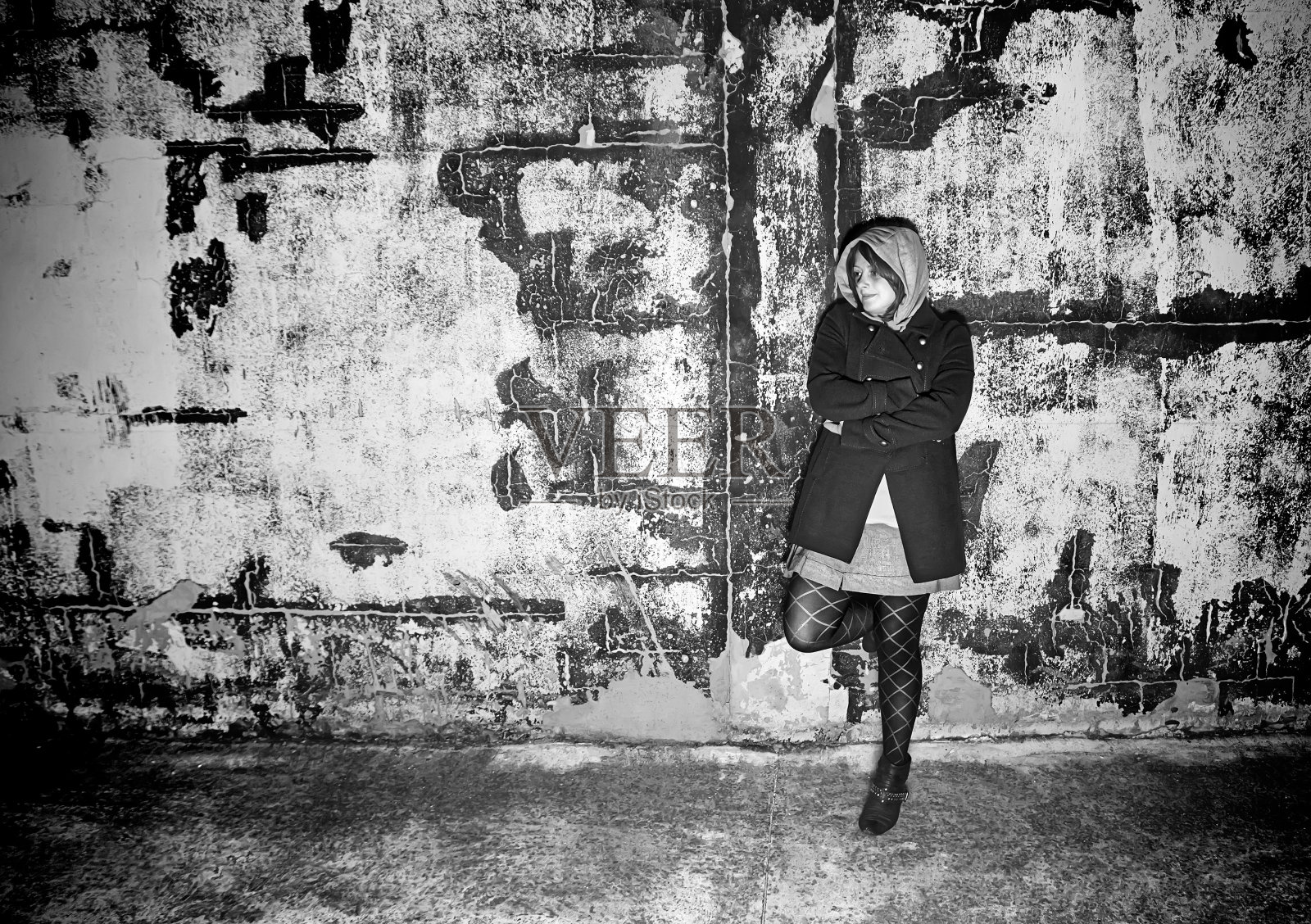 害怕女人街照片摄影图片