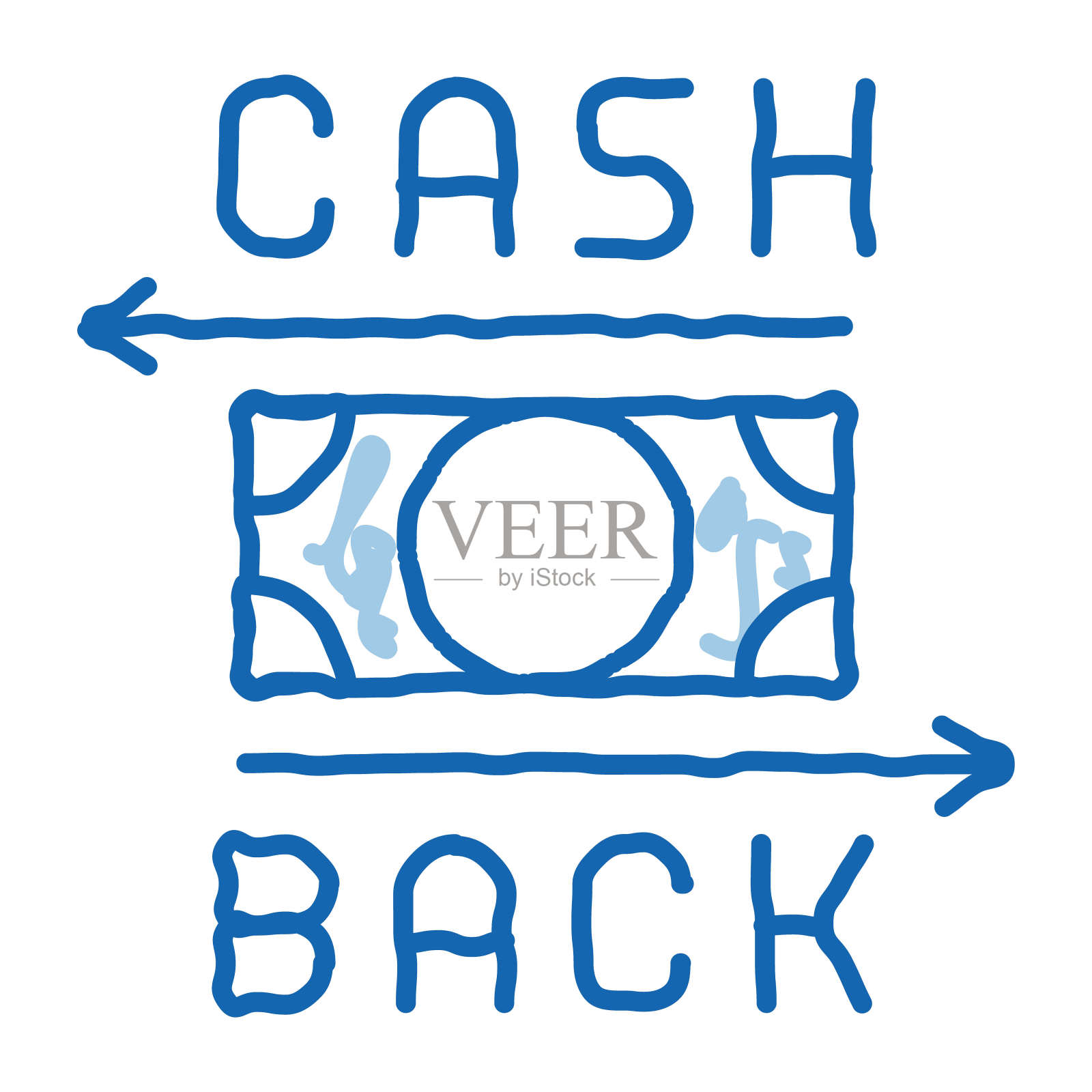 现金回涂鸦图标手绘插图插画图片素材