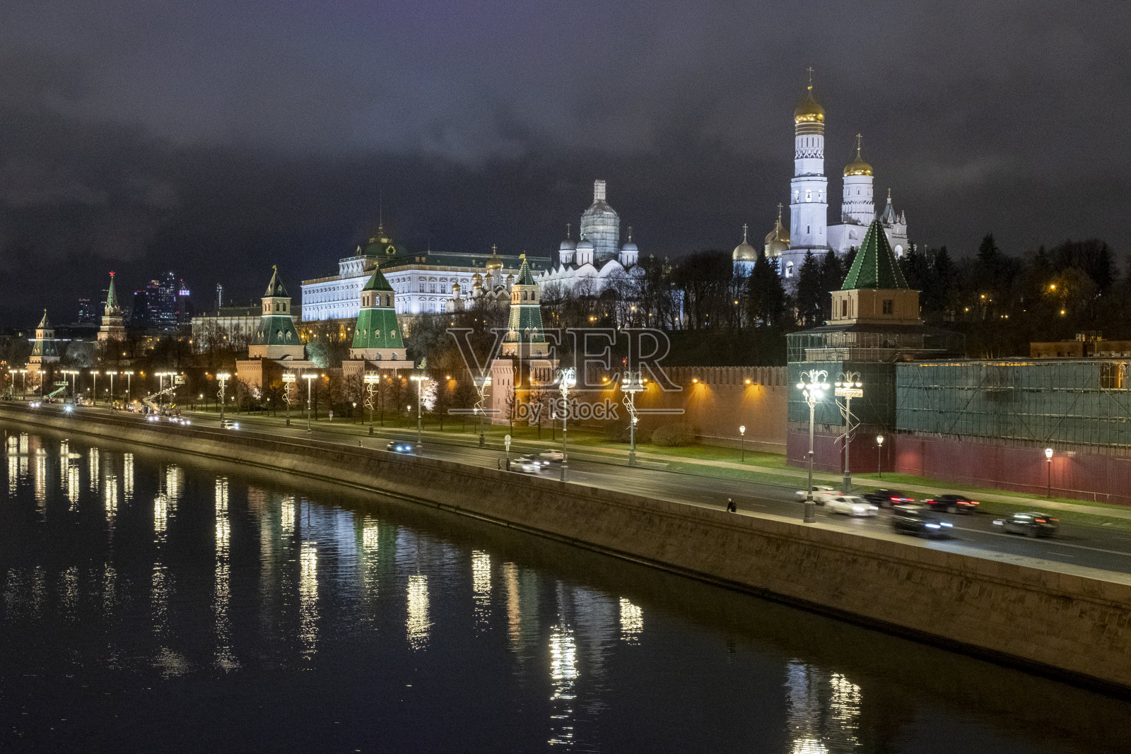 俄罗斯克林姆林宫,红场,戏剧性的日出映照,莫斯科照片摄影图片