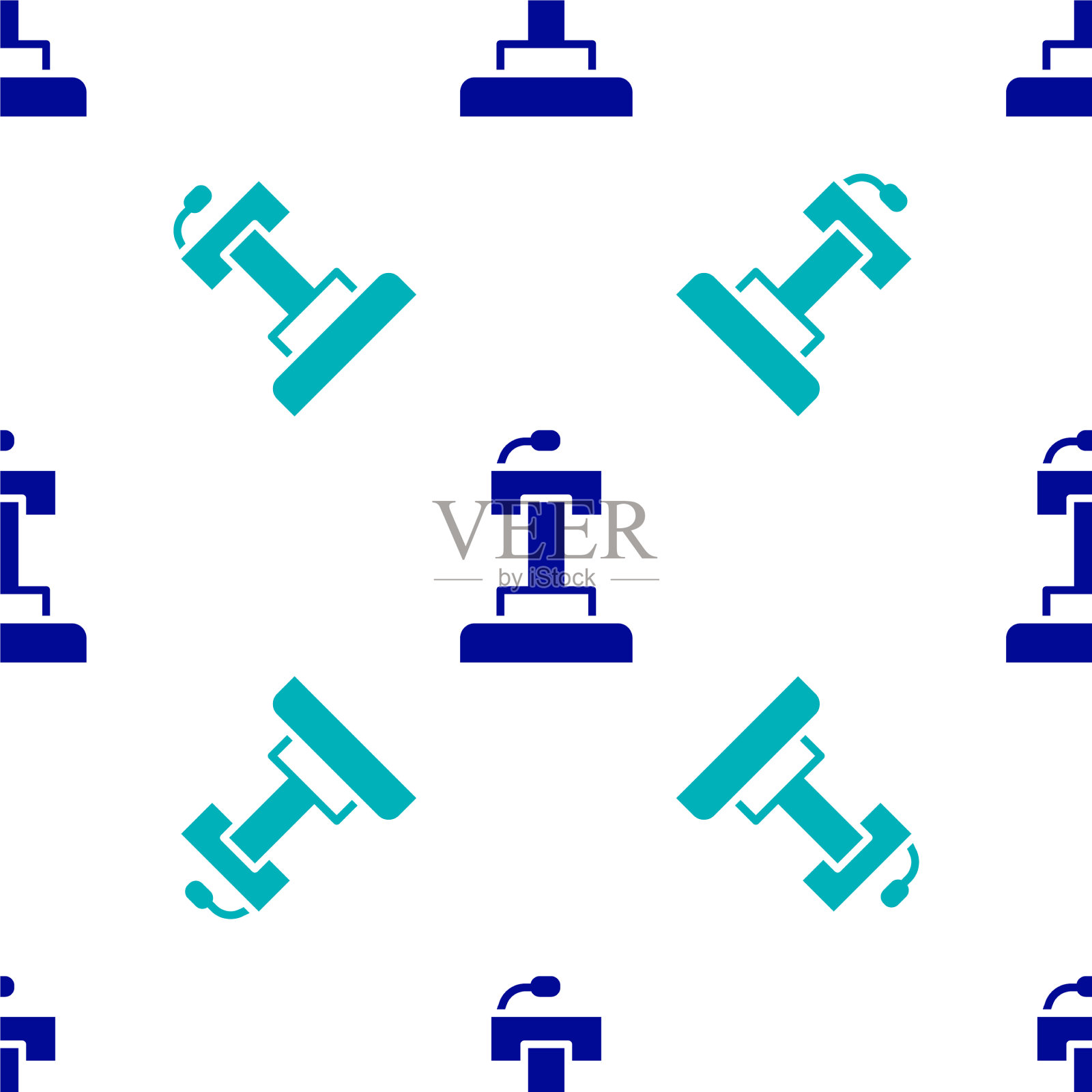 蓝色讲台或辩论台的图标插画图片素材