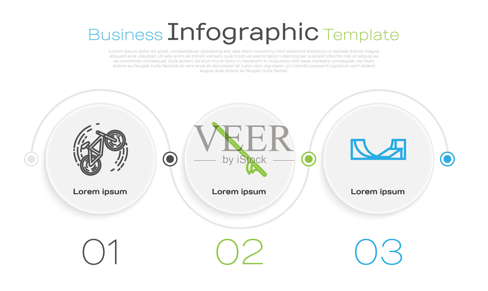 设定线自行车把戏,冲浪板和滑板公园。业务信息模板。向量设计模板素材