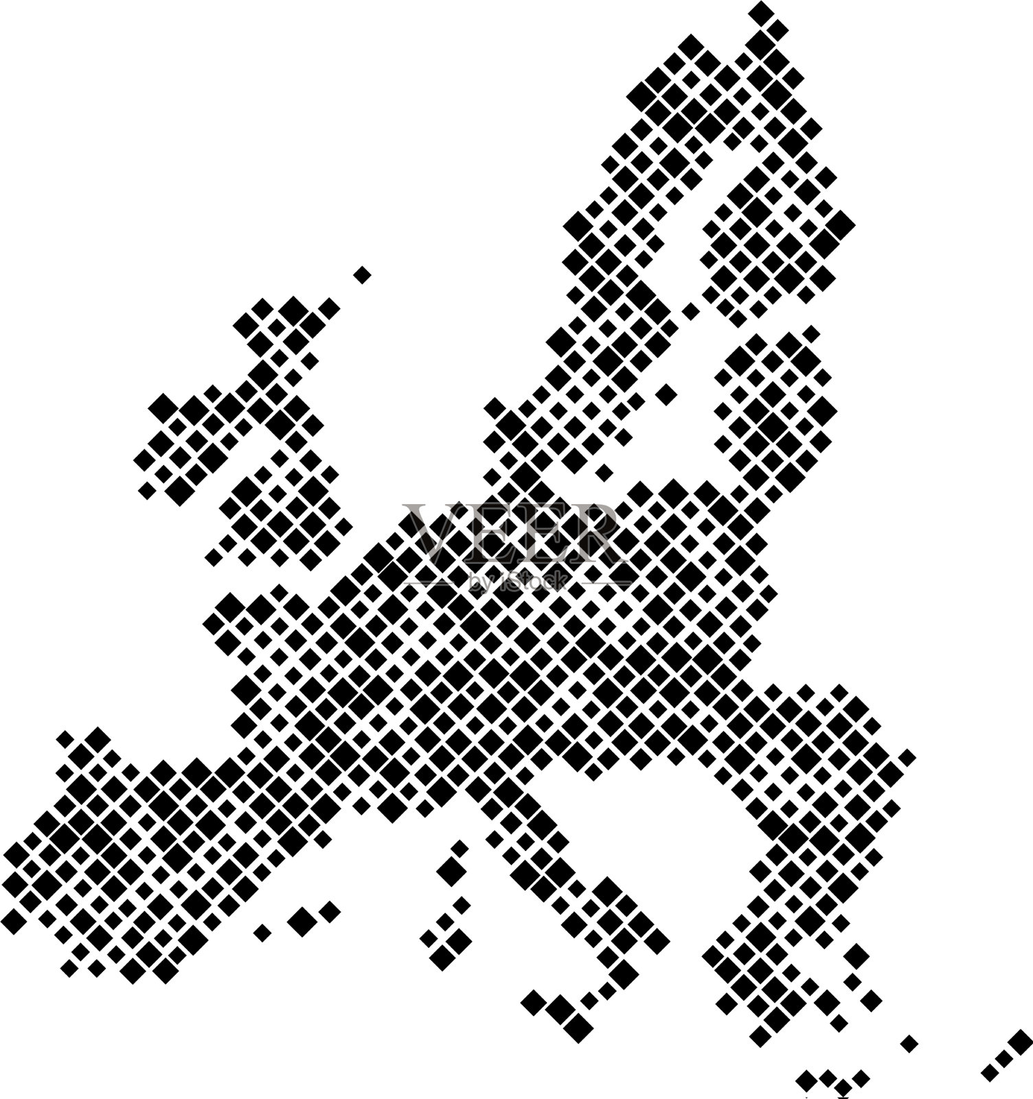 欧盟地图从图案黑色插画图片素材