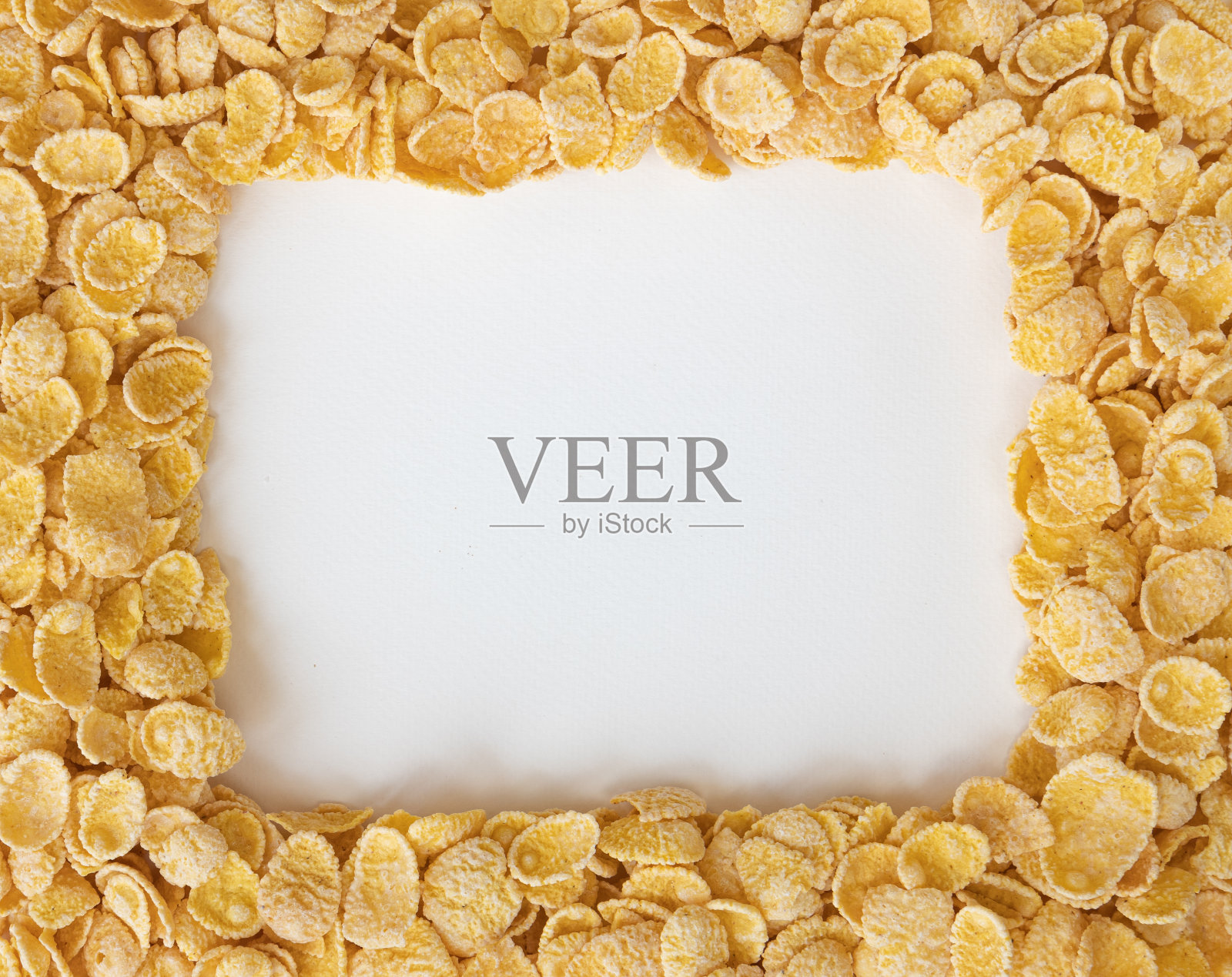 玉米片背景,玉米片框架上白色照片摄影图片