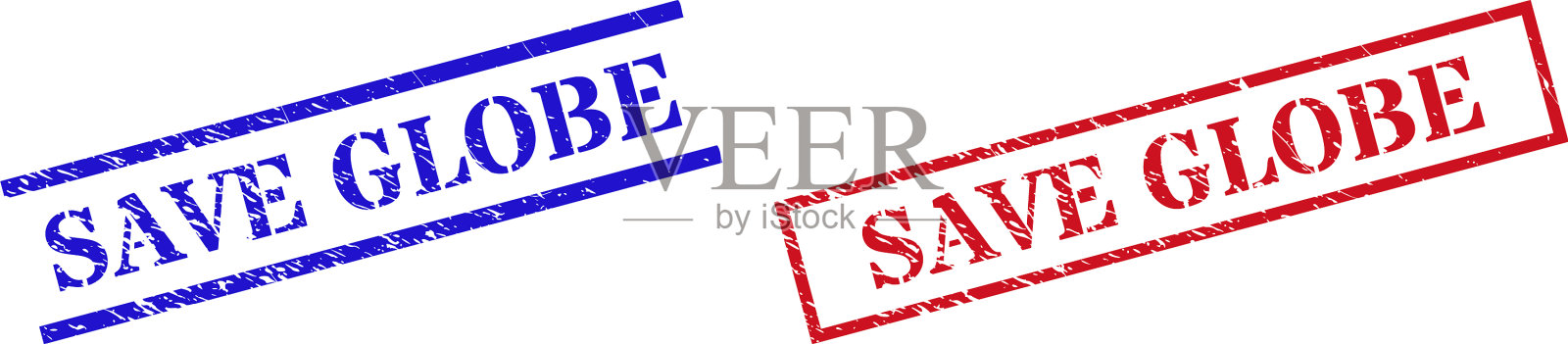 节约地球垃圾刮印章用设计元素图片