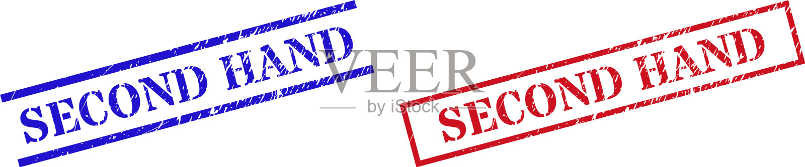 二手纹理刻花印章与插画图片素材