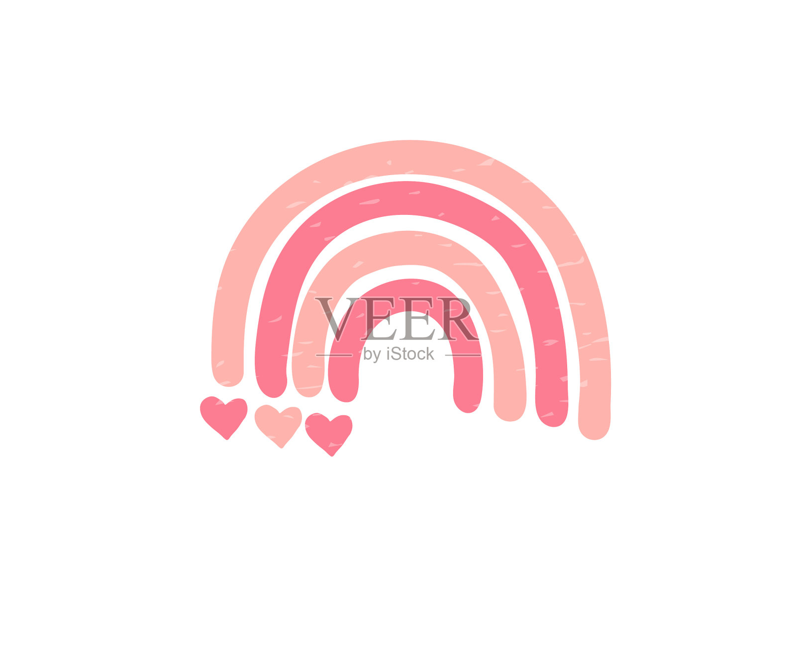 矢量彩虹在卡通斯堪的那维亚风格设计元素图片