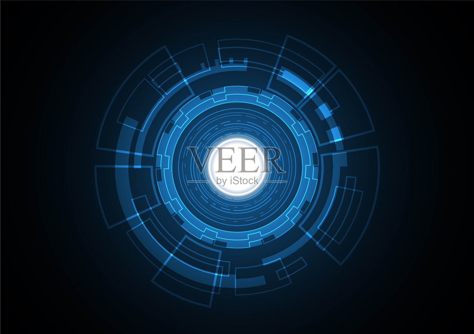 技术抽象未来圈的背景插画图片素材