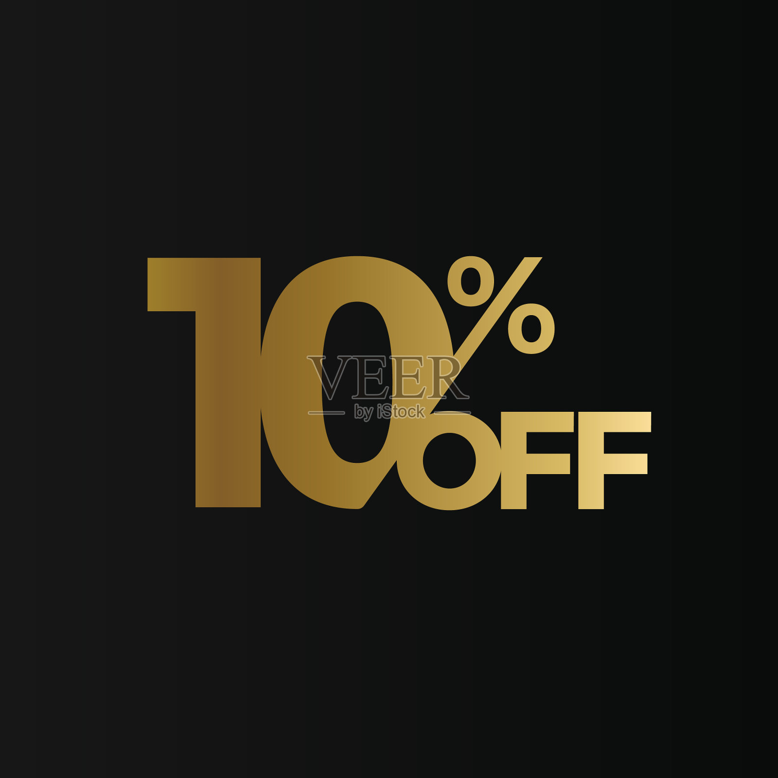 黄金九折平卡通风格插画图片素材