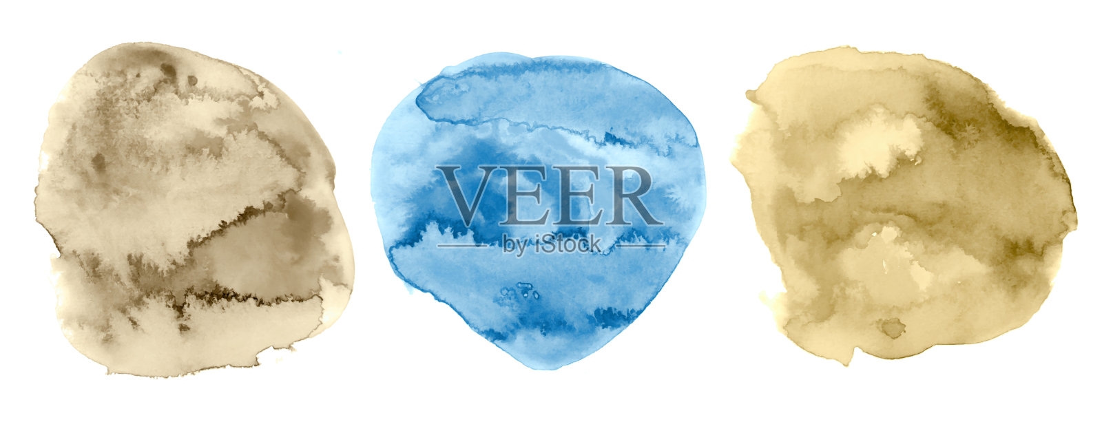 手绘圆形水彩纹理背景插画图片素材