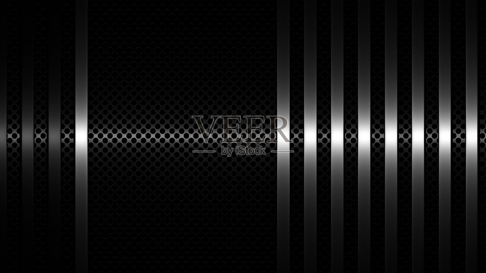 科学Fy在黑暗穿孔墙上的霓虹灯。摘要技术背景。三维渲染。照片摄影图片