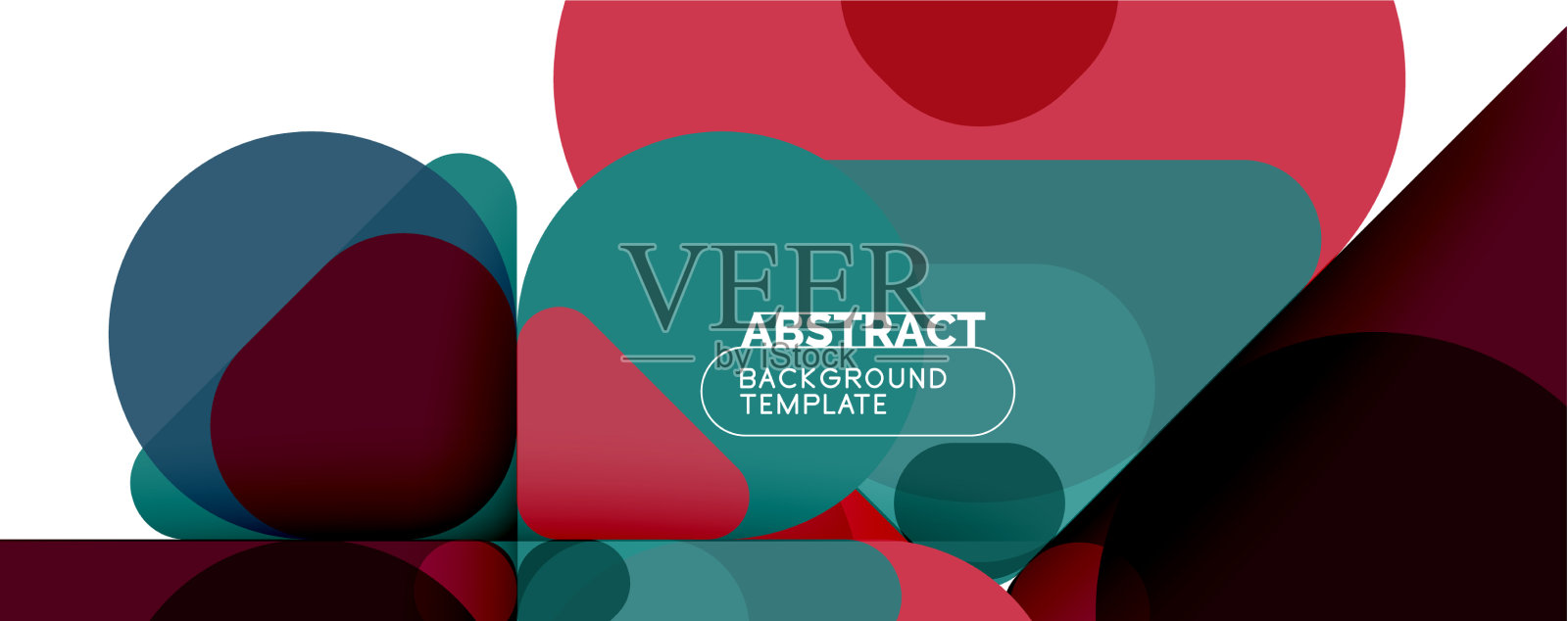 平面的几何圆形形状和动态的线条插画图片素材