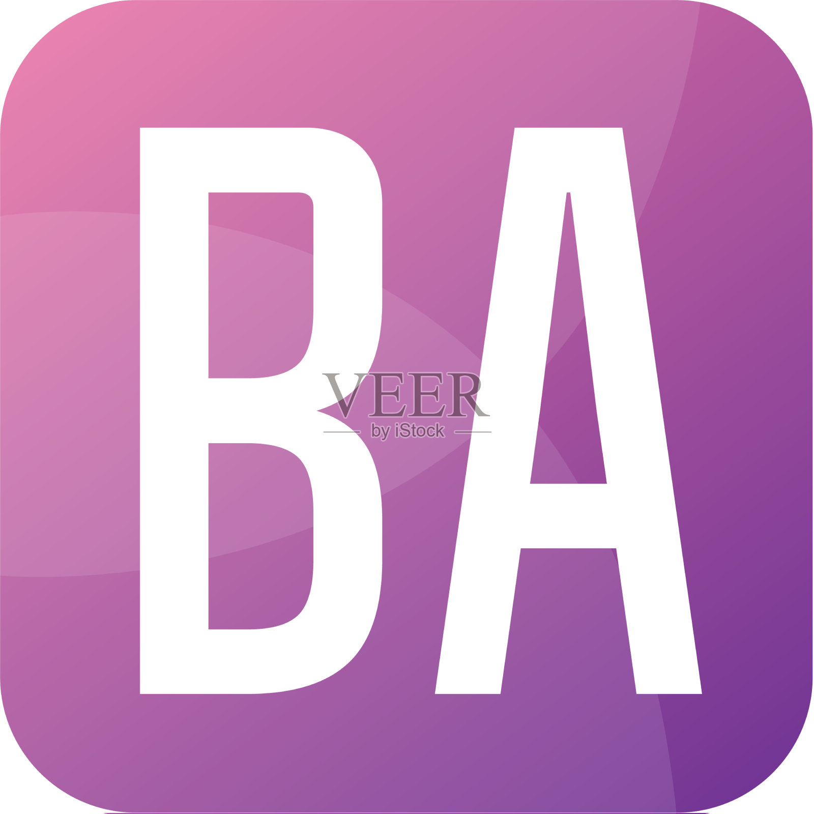 Ba字母标志设计风格简约图标素材