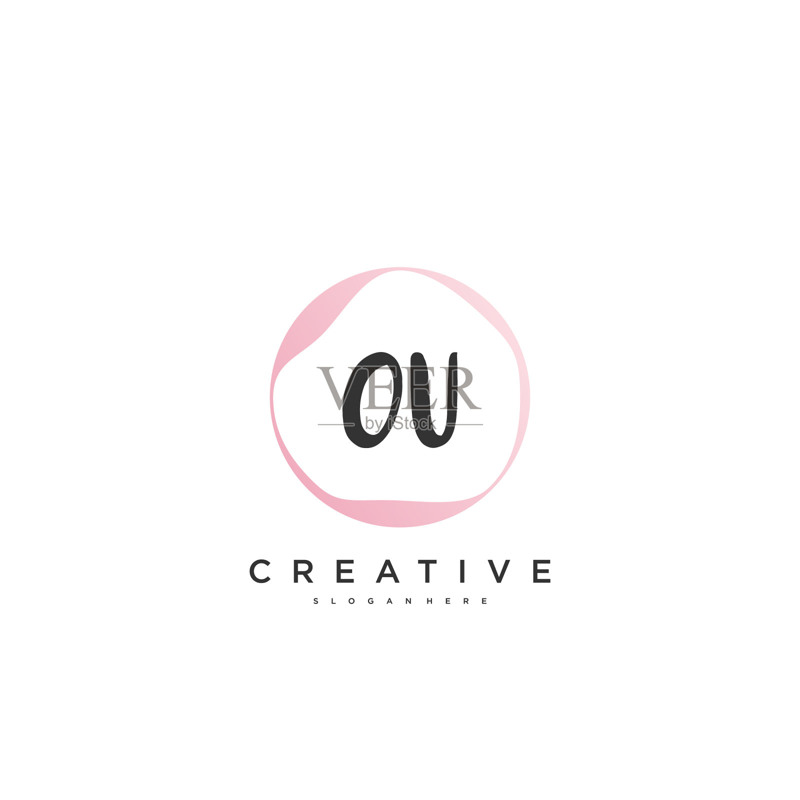 欧美最初的标志手写标志艺术插画图片素材